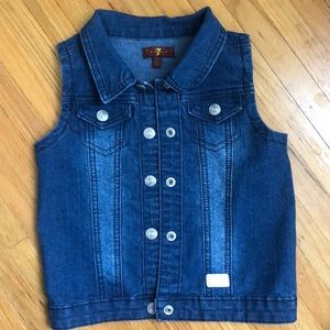 7 For All Mankind Girls Denim Vest 3T